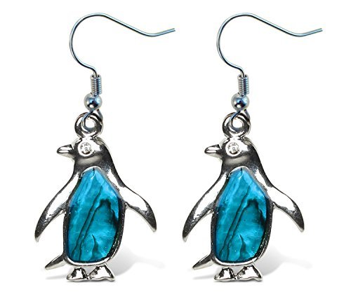 Puzzled Penguin Earrings-ocean Life-1.35 Inch-unique Gift and Souvenir-item#6814