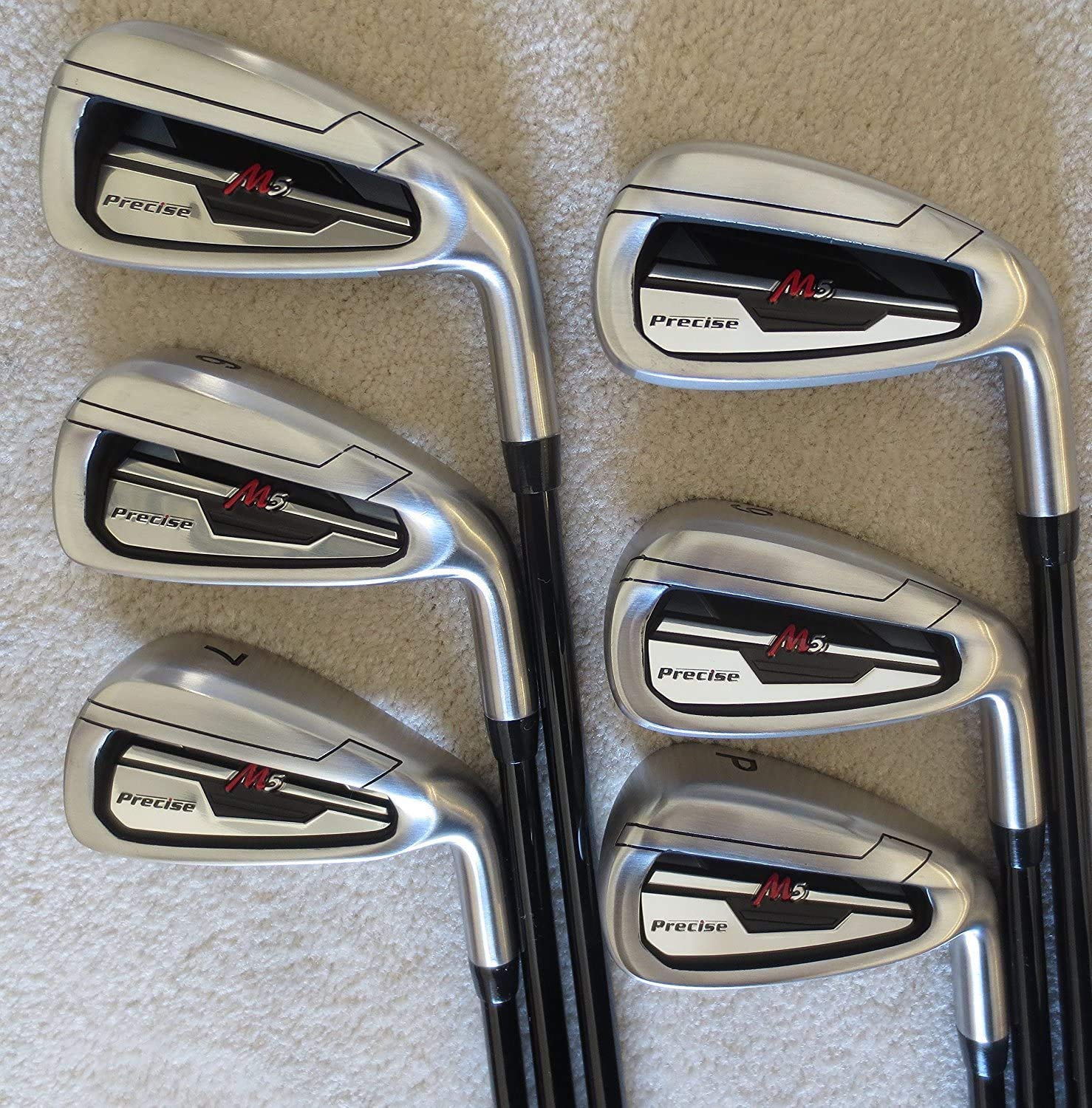 Tall Mens Golf Set Complete Driver, Fairway Wood, Hybrid, Irons, Putter, Stand Bag Clubs +1" Length All Graphite