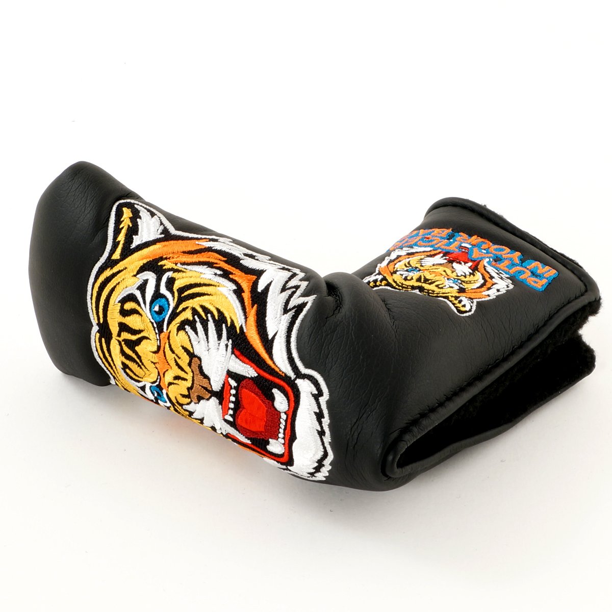 Tiger Golf Headcover for Blade Putter, Black, Golf Head Cover