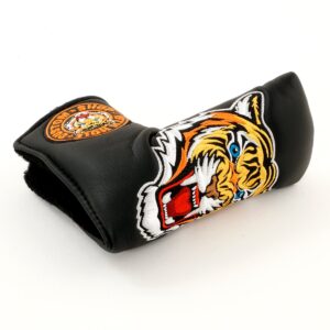 Tiger Golf Headcover for Blade Putter, Black, Golf Head Cover