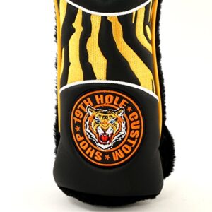 Tiger Retro Style Fairway Metal Woods Headcover, Black, Golf Head Cover