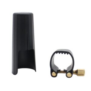 andoer leather ligature fastener with plastic cap for clarinet bakelite mouthpiece durable