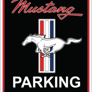 Ford Mustang Parking Only Sign Black