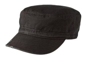 joe's usa ladies military style distressed enzyme washed cotton twill cap-black