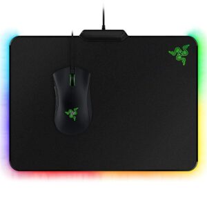 Razer RZ02-01350100-R3M1 Firefly Hard Gaming Mouse Mat with RGB Custom Lighting (Mouse Pad Preferred by Pro Gamers-Matte Finish