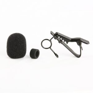 Movo MCW5 Lavalier Microphone Lapel Mic Clips and Foam Microphone Covers - 5 Replacement Pack for 6-7mm Mics