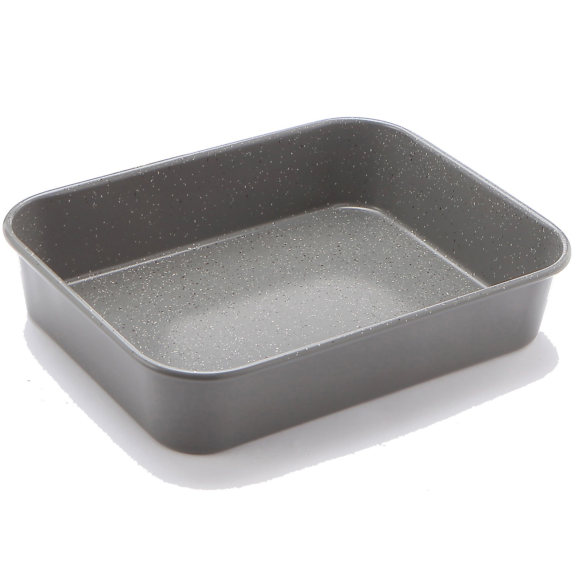 casaWare Ceramic Coated NonStick Lasagna/Roaster Pan 13 x 10 x 3-Inch (Silver Granite)