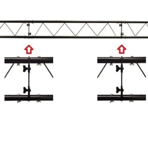 CedarsLink 15FT Portable DJ Lighting Truss/Stand w T-Bar Trussing Stage System W/Updated Wingnut Connection System All Metal Parts No Tools Required