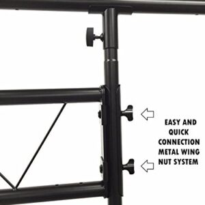 CedarsLink 15FT Portable DJ Lighting Truss/Stand w T-Bar Trussing Stage System W/Updated Wingnut Connection System All Metal Parts No Tools Required