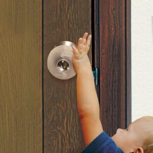 Dreambaby EZY-Fit Door Knob Child Proof Safety Covers - Fits Most Standard Doorknobs - Suitable for Push & Twist Locks - White - 3 Pack - Model L908