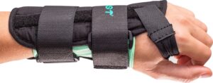 aircast a2 wrist support brace without thumb spica: left hand, medium