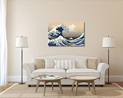 wall26 - The Great Wave Off Kanagawa by Hokusai - Canvas Art Wall Decor- 24"x36"