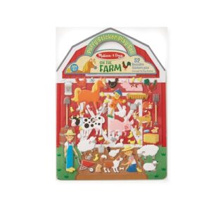 Melissa & Doug Puffy Sticker Play Set - On the Farm - 52 Reusable Stickers, 2 Fold-Out Scenes - FSC Certified