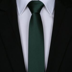 Elviros Solid Color ties for men Eco-friendly Fashion Slim Necktie 2.4'' [6cm]