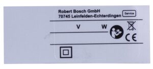 bosch parts 1601106035 label