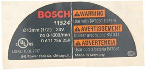 bosch parts 1611110a88 label