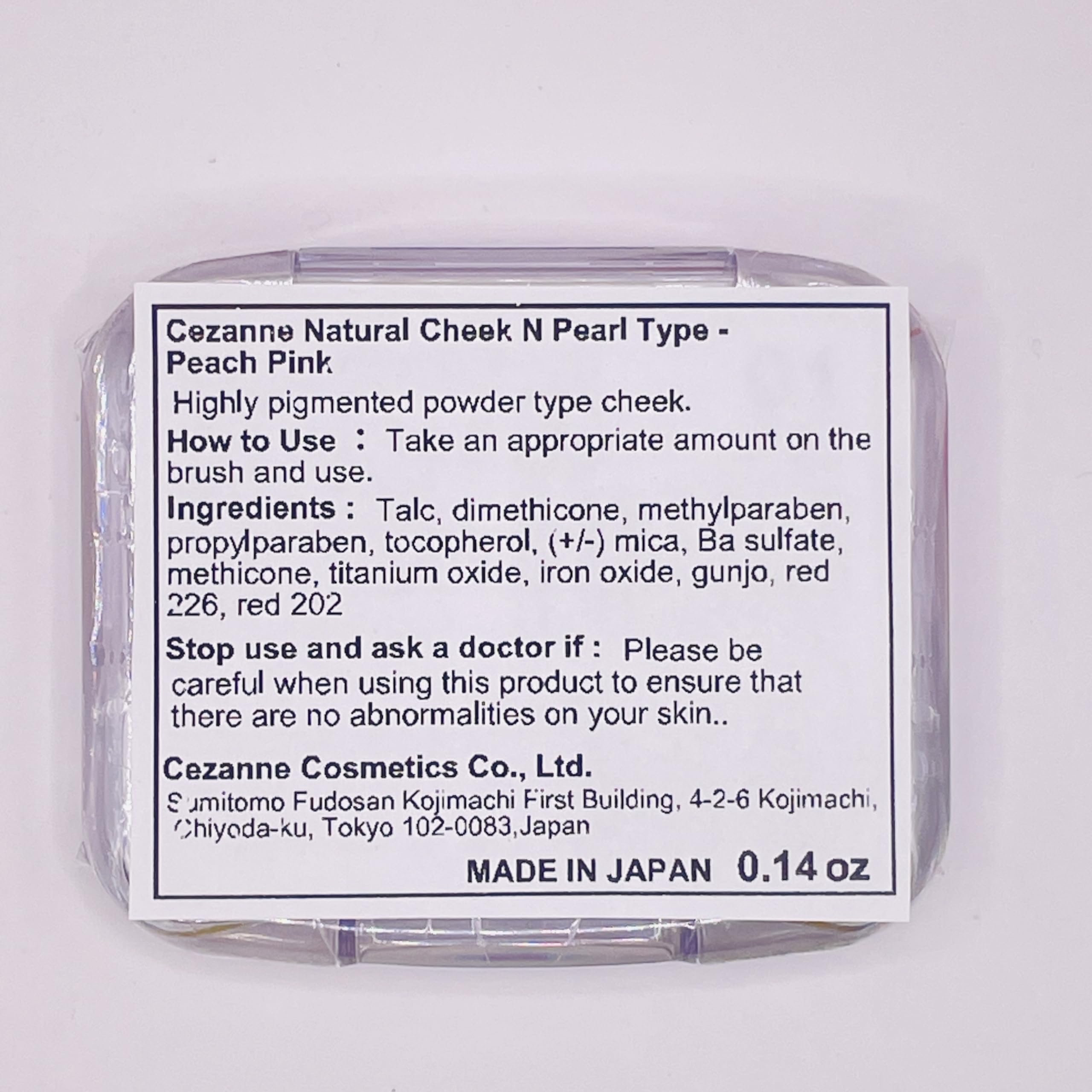 Cezanne Natural Cheek N Pearl Type - Peach Pink