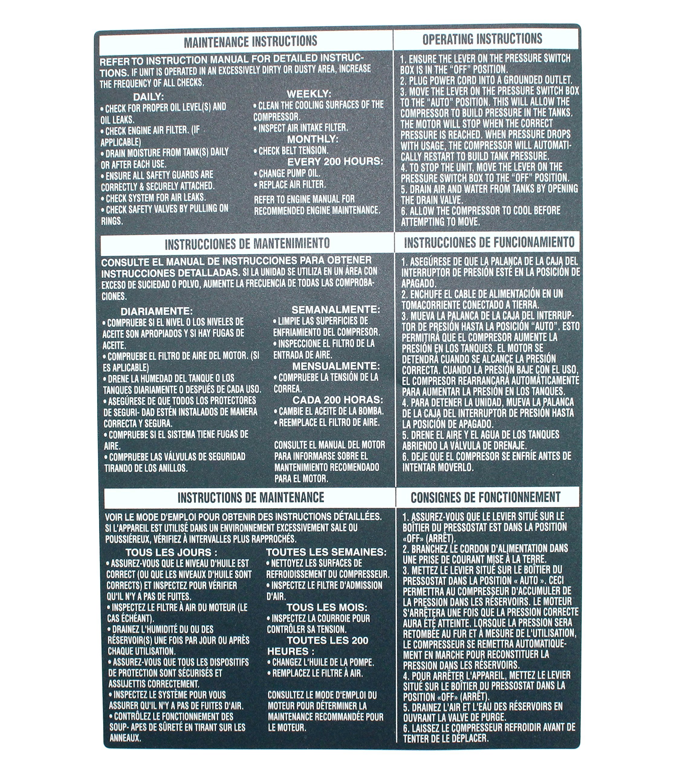 Bosch Parts 1619P05940 Label/Maintenance