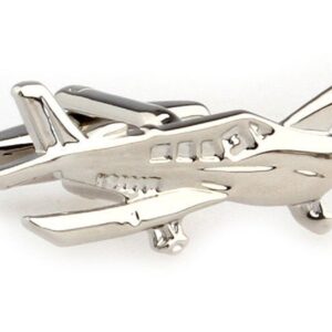 MRCUFF Airplane Plane Cessna Pilot Pair of Cufflinks in a Presentation Gift Box & Polishing Cloth