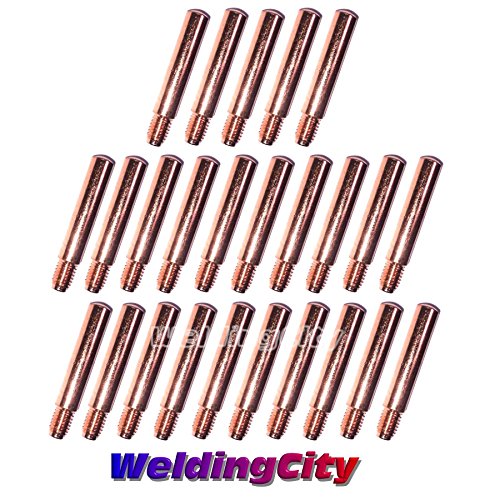 WeldingCity 25-pcs Contact Tips 14-35 (0.035") for MIG Welding Gun Lincoln Magnum 200-400 and Tweco Professional No.2 - No.4