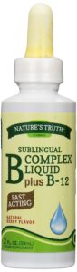 nature's truth sublingual vitamin b complex plus b-12 fast acting flavored liquid, natural berry flavor, 2 fluid ounce (pack of 3)