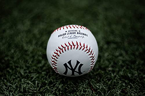 Rawlings MLB New York Yankees Team Logo Baseball, White, 1