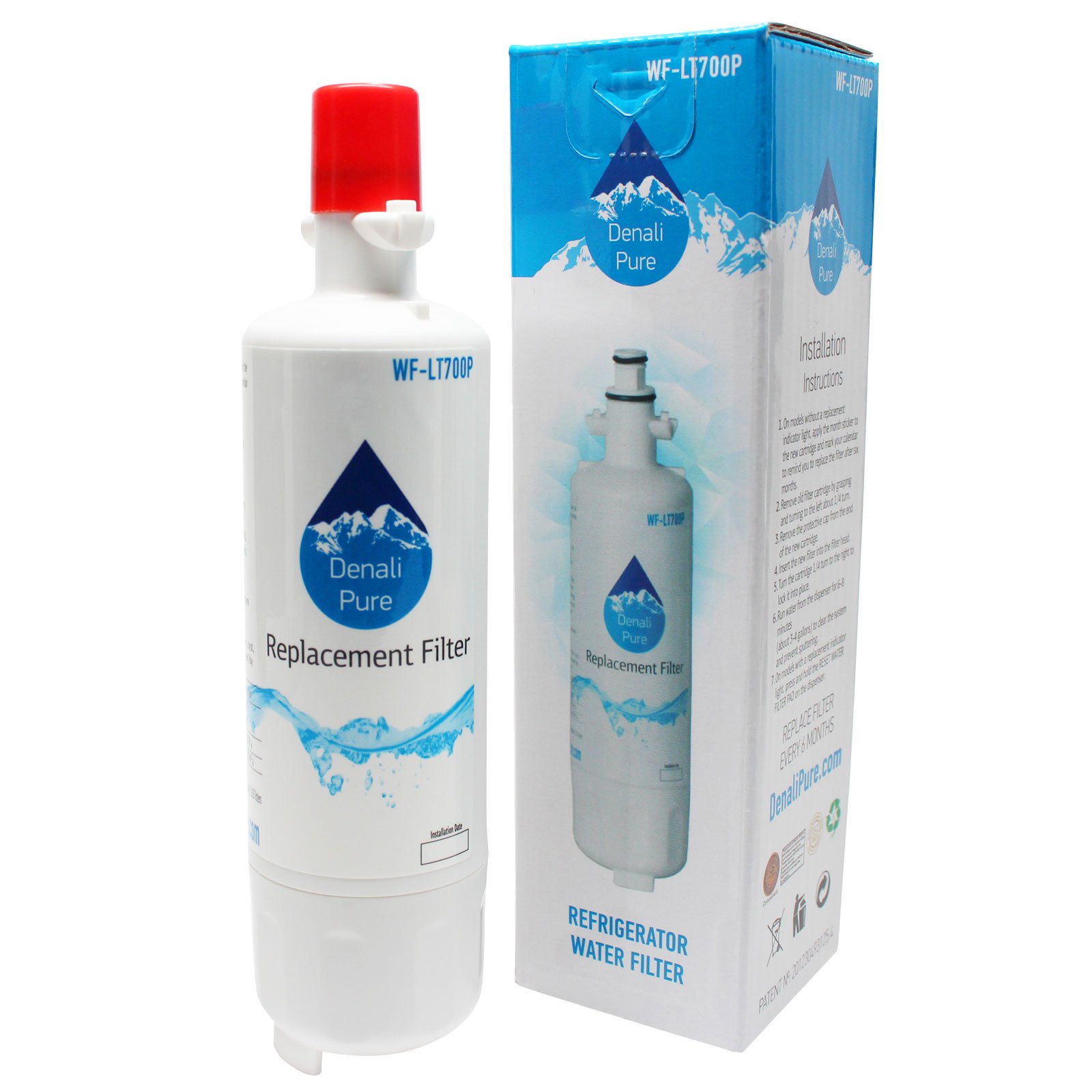 2-Pack Replacement for Home Depot HDX FML-3 Refrigerator Water Filter - Compatible with Home Depot HDX FML-3 Fridge Water Filter Cartridge