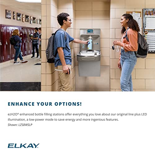 Elkay LZS8WSLP Enhanced ezH2O Bottle Filling Station & Single ADA Cooler Filtered Refrigerated Light Gray