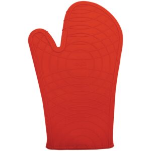 Starfrit 080235-006-0000 12" Silicone Oven Mitt, Red, One Size