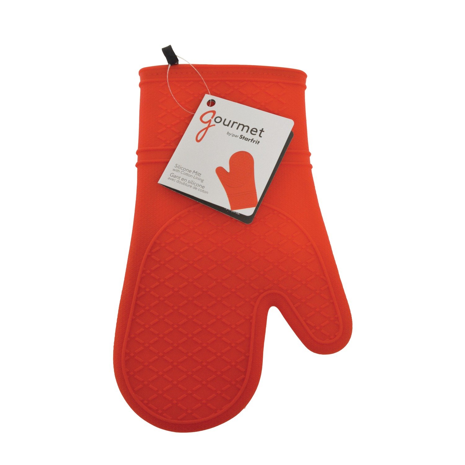 Starfrit 080235-006-0000 12" Silicone Oven Mitt, Red, One Size