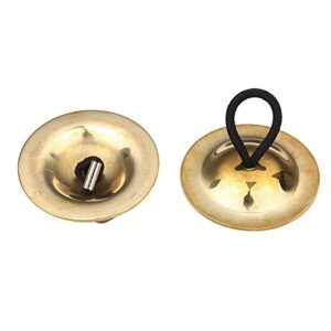 Andoer 2pcs Finger Cymbals Belly Dancing Gold Musical Instrument