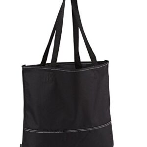 Gemline Prelude Shoulder Straps Convention Tote, BLACK, One Size