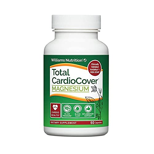 Dr. David Williams Total CardioCover + Magnesium Supplement Supports Cardiovascular Health, Blood Flow, and Blood Pressure, 60 Capsules (30-Day Supply)