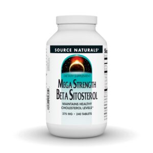 source naturals mega strength beta sitosterol, plant sourced, 375mg - 240 tablets