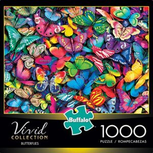 Buffalo Games - Vivid Collection - Butterflies - 1000 Piece Jigsaw Puzzle , Blue