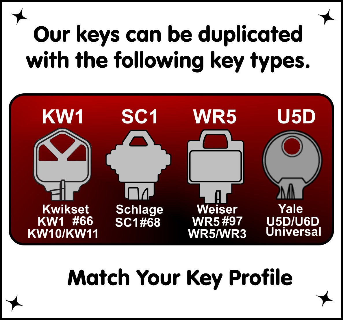 2 Energy Blade Space Weapon Shaped Space Keys Weiser WR5 WR3