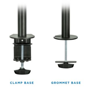 Mount-It! Dual Monitor Mount | Double Monitor Desk Stand Arm | Two Articulating Arms Fit 2 Screens 17 19 20 21 22 24 27 Inch Computer | VESA 75 100 Compatible Displays | C-Clamp Base