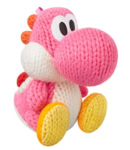 pink yarn yoshi amiibo - japan import (yoshi's woolly world series)