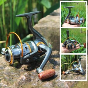 Sougayilang Spinning Fishing Reels Smooth 11BB for Inshore Boat Rock Freshwater Saltwater Fishing-DK4000