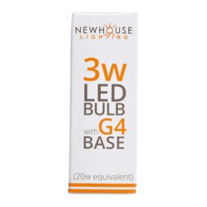 Newhouse Lighting G4 LED Bulb Halogen Replacement Lights, 3W (20W Equivalent), Bi-Pin, 300 lm, 12V, 3000K, Non-Dimmable