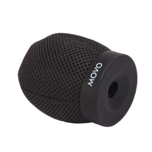 movo wst120 professional premium quality ballistic nylon windscreen with acoustic foam technology for shotgun microphones up to 10cm long