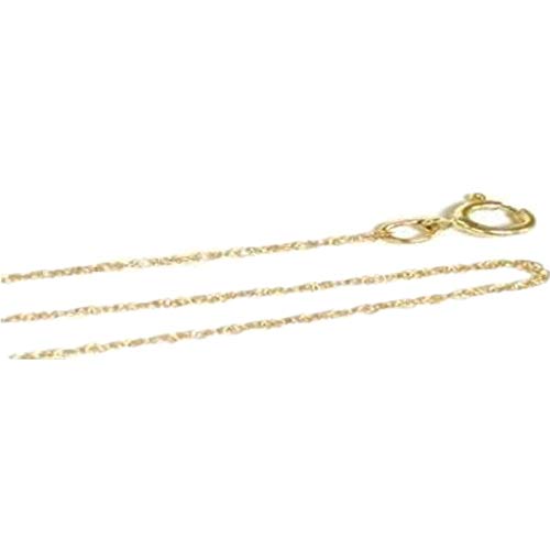 14K Gold Sweet 16 Sixteen Charm with 18" Gold Cable Chain & Gift Box