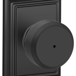 SCHLAGE F40BWE622ADD Bowery Door Knob, Matte Black