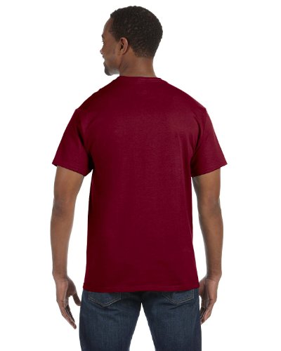 Gildan Men's Heavy Cotton T-Shirt, Garnet, 3XL (Pack of 6)