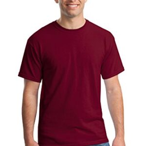 Gildan Men's Heavy Cotton T-Shirt, Garnet, 3XL (Pack of 6)