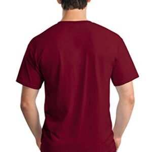 Gildan Men's Heavy Cotton T-Shirt, Garnet, 3XL (Pack of 6)