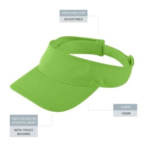 Augusta Sportswear Women's Athletic Mesh Visor - Stylish Sun Hat for Golf, Running, and Outdoor Activities, Lime