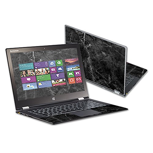 MightySkins Skin Compatible with Lenovo IdeaPad Yoga 2 Pro 13.3" wrap Cover Sticker Skins Black Marble