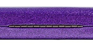 SPUNKYsoul Mystic Purple Medium Premium Fashion Women's Hard Eyeglasses Case | Smooth Glitter | Bonus Cleaning Cloth