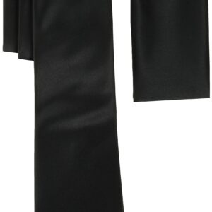 Stacy Adams Men's Satin Solid Tie Set, Black, One Size